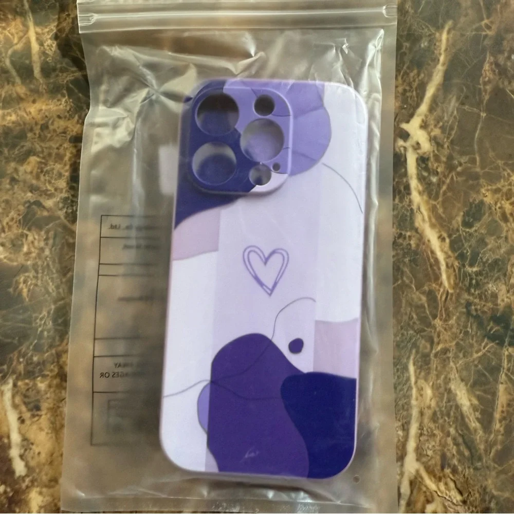 Phone Case Apple iPhone 16 Pro Case (4) Pack Purple Black Colorful Floral Hearts